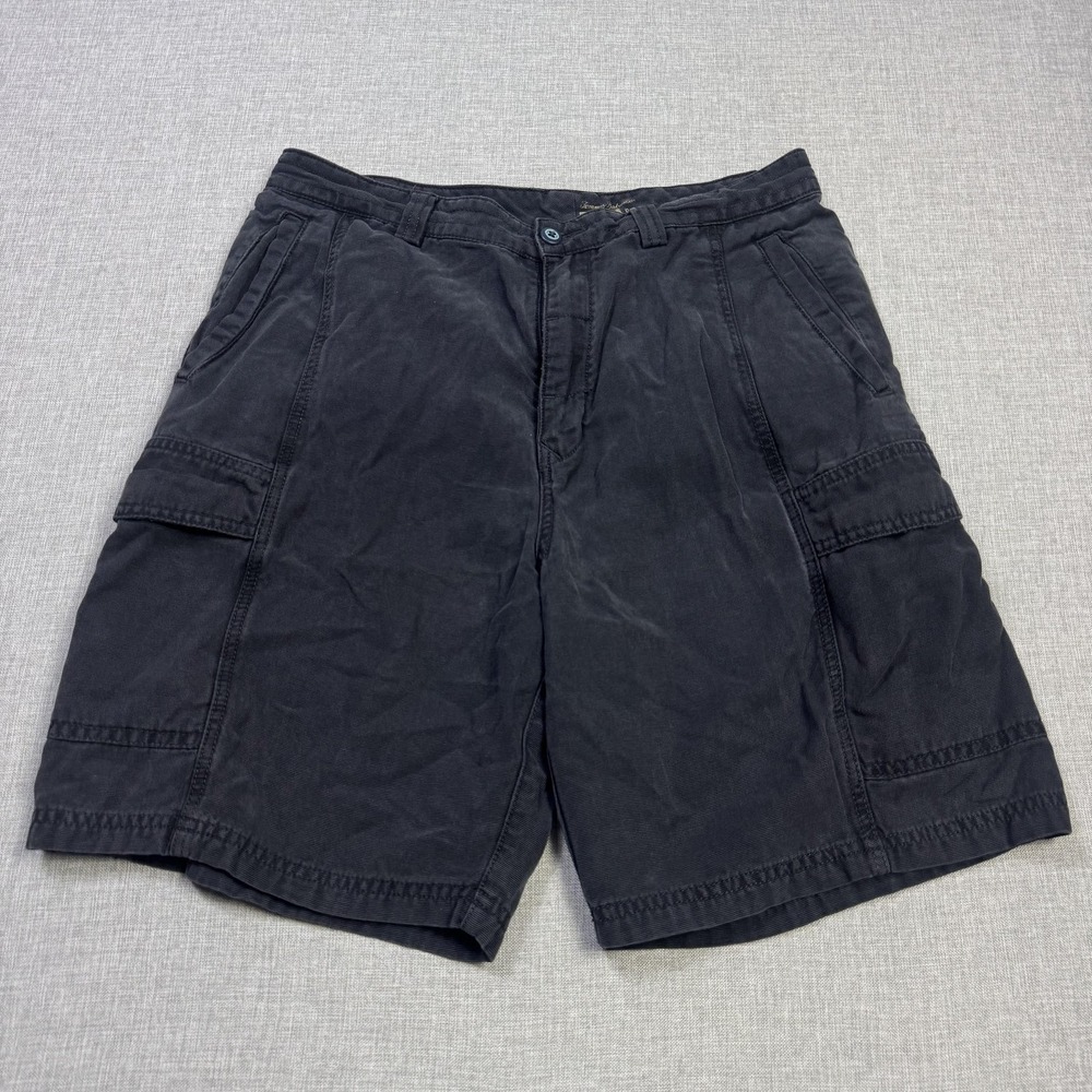Tommy Bahama Cargo Shorts Mens 33 Blue Lyocell Cotton 11 Inseam Relaxed Fit